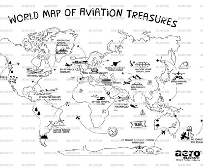 Die Auswahl hat Ihnen gefallen? Bestellen Sie das exklusive Poster «World Map of Aviation Treasures» <a href="https://shop.spreadshirt.de/aerotelegraph/world+map+of+aviation+treasures-A5ebd37bce447421121bbb846?productType=1315&amp;sellable=N0r4Z3LMleuBEQQGDbdq-1315-203&amp;appearance=1&amp;size=29" target="_blank" rel="noopener noreferrer">jetzt in unserem Shop - ab 15.99 Euro</a>.