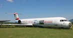 Das neueste Exponat: Eine Fokker 100, die früher für AUA flog.