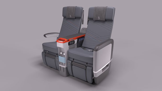 Die neuen Premium-Economy-Sitze sind aus Leder und verfügen über Fußstützen.