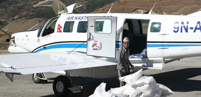 Die Unglücksmaschine von Air Kasthamandap: Stürzte mit der Nase voran in den Boden.