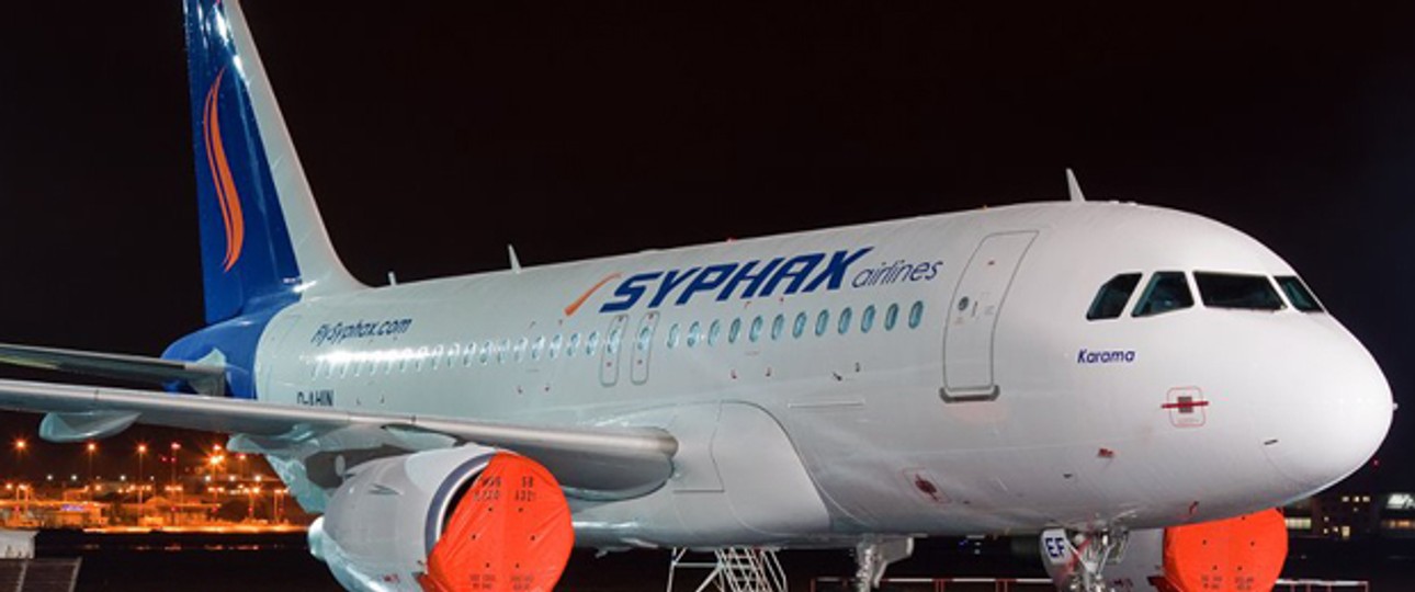 Der erste neue Flieger von Syphax: Nicht im Netz buchbar.