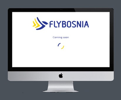 Webseite von Flybosnia: Noch im Aufbau.