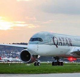 A Qatar Airways passenger A350