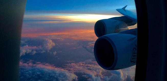 Unterwegs mit Emirates.