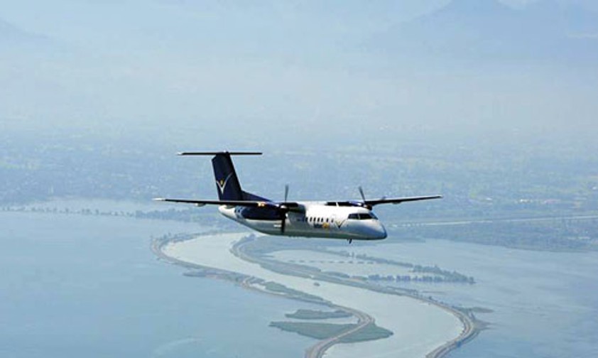 Flieger von Intersky: Die Airline gibt klein bei.