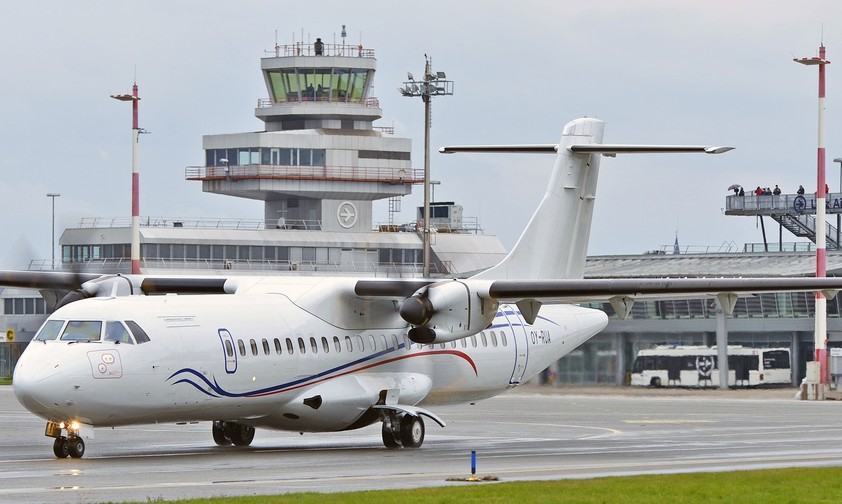 DAT ATR 72 am Flughafen Linz: Die Auslastung der ersten vier Monaten lag deutlich unter den Erwartungen.
