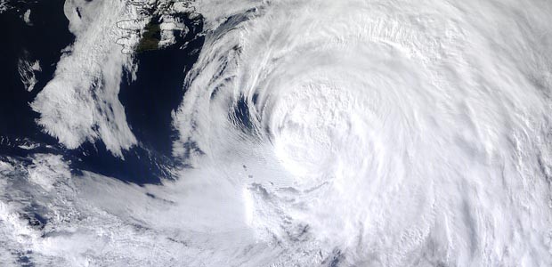 Ex-Hurrikan Gonzalo vor der Küste Kanadas: Der Sturm traf am Dienstag auf Europa.