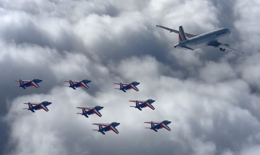 Begleiteter Air-France-Jet: Besonderer Anlass
