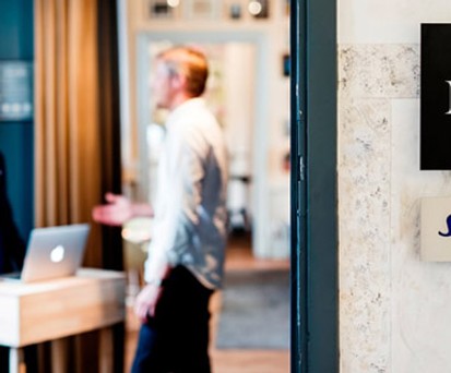 Trendiger Arbeitsort: Die Lounge von SAS in Stockholms Geschäftszentrum.