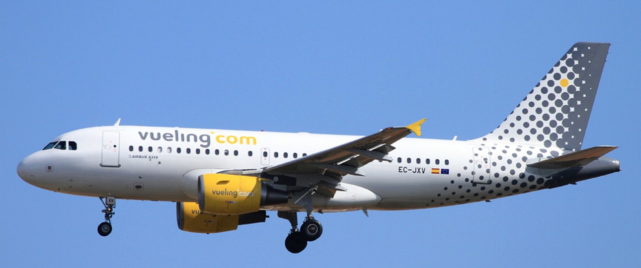 Airbus A319 von Vueling: Flog leer.