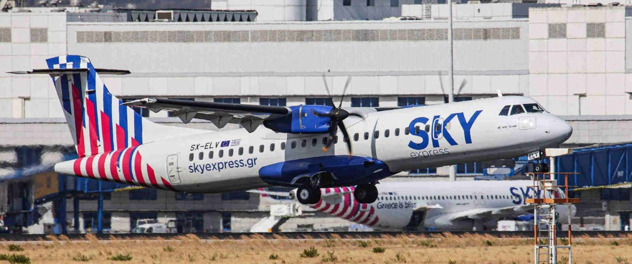 Eine ATR-72-600 von Sky Express: 2024 übernimmt die Airline vier fabrikneue Exemplare.