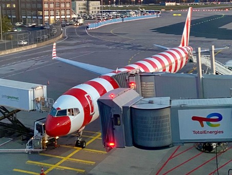 Die D-ABOM zurück in Frankfurt: Sie führt den Sonderflug durch.