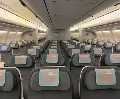 So sieht es in der Economy Class im ersten Airbus A330 von Eurowings Discover aus.