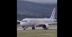 Der Airbus A220 von Croatia Airlines: In Split von der Piste abgekommen.