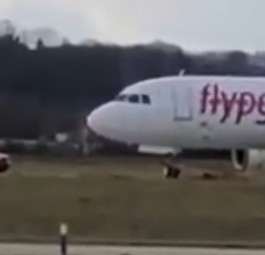 Airbus A320 Neo landet in Basel mit verdrehtem Fahrwerk