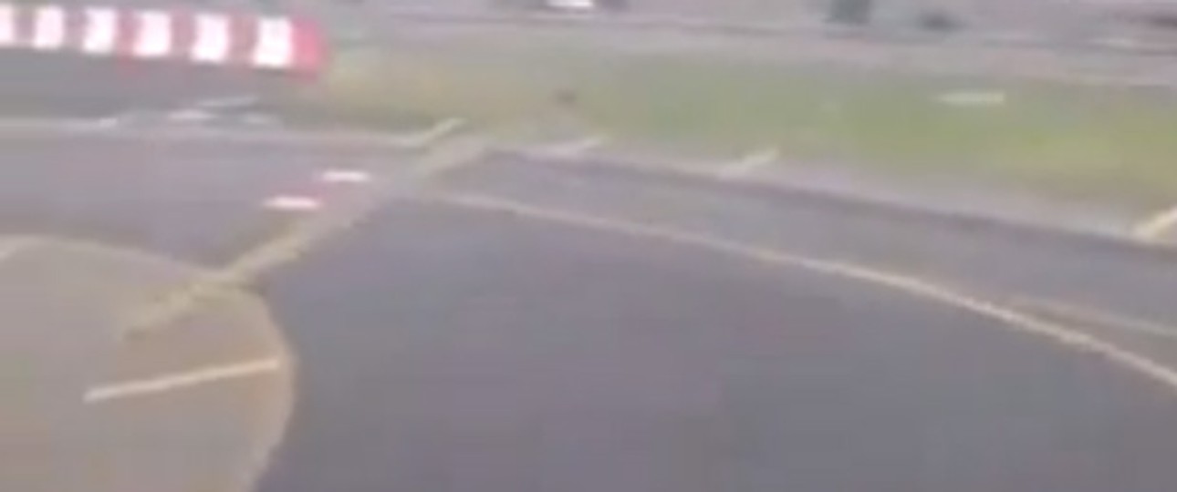Kurz vor dem Crash: Blick auf die Piste.