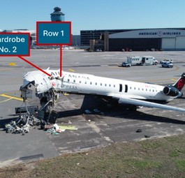 Die zerstörte Bombardier CRJ 900 von Air Canada: Unglückliche Verkettung von diversen Umständen.