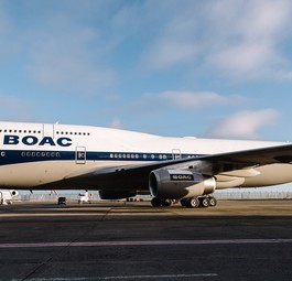 Boeing 747 von British Airways im Retro-Look: Die Jumbo-Jets spielten eine zentrale Rolle zur Feier des Jubiläumsjahrs 2019.