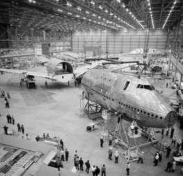 Die Produktion der Boeing 747 begann 1967 in einer extra für das Flugzeug gebauten Fabrik.