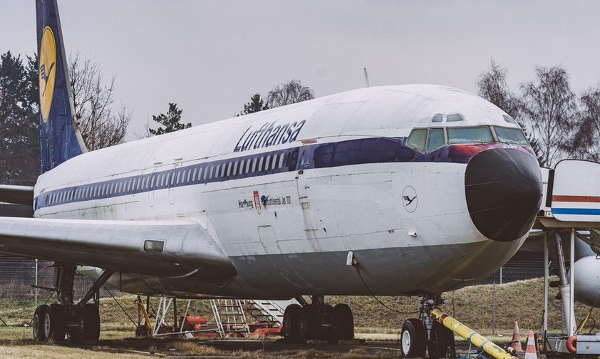 Die Boeing 707 des Flughafens Hamburg. Die D-ABOD flog 15 Jahre lang bei Lufthansa.