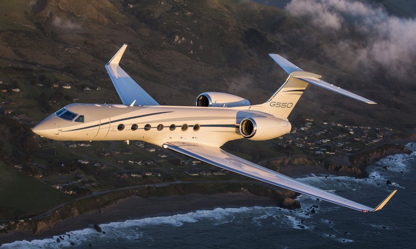 Die schnellsten Businessjets der Welt: Platz 5 sichert sich die Gulfstream G550 mit einem Maximum Operating Mach MOM von 0.885. Bei einem Wert von 1 wäre Schallgeschwindigkeit erreicht.