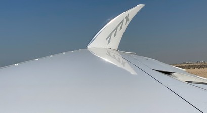 Boeing 777X: Die klappbaren Flügelspitzen sind eine der Neuheiten.