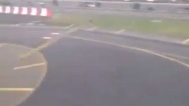 Kurz vor dem Crash: Blick auf die Piste.