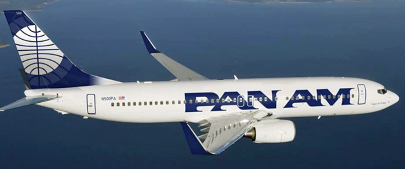Boeing 737 in den Farben von Pan Am: So wird sie nie abheben.