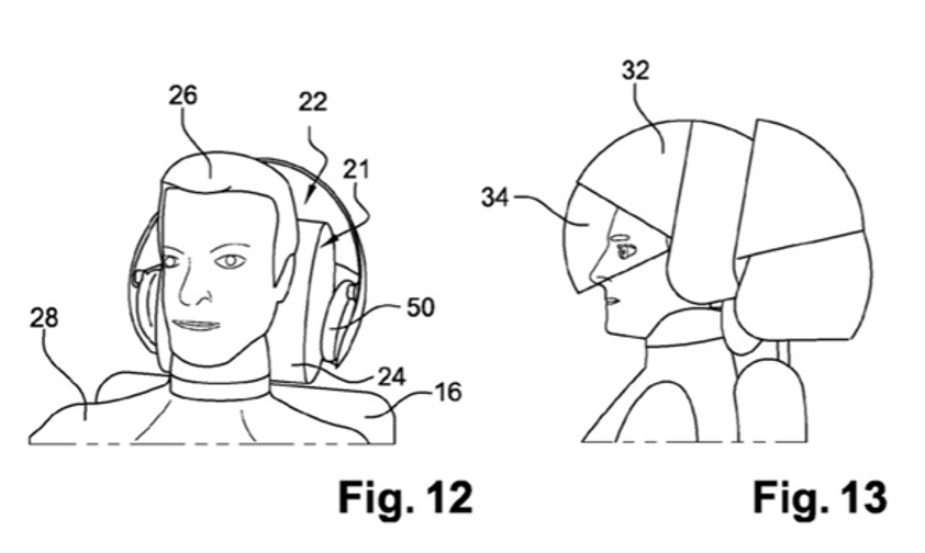 Der Helm soll direkt im Sitz integriert sein.