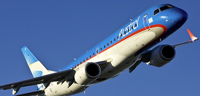 Embraer von Austral: Eine Maschine der Airline musste warten - in der Luft.