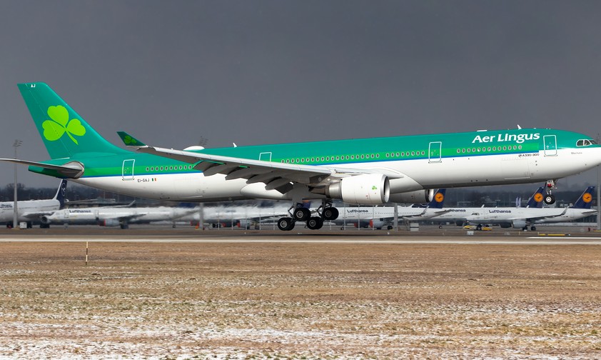 Der Aer Lingus A330: Am Wochenende konnte man den Flieger in München sehen.