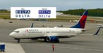 Flugzeug von Delta Air Lines: Wie ähnlich sind sich die beiden Schriften?