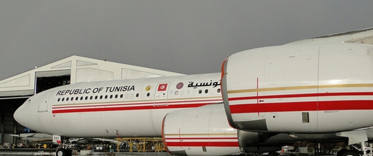 Der Airbus A340, der Ben Ali gehörte: Steht zum Verkauf.