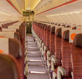 Die Kabine eines Airbus A320 von Thai Smile: Die Fluggesellschaft hatte eine Einheitskabine.