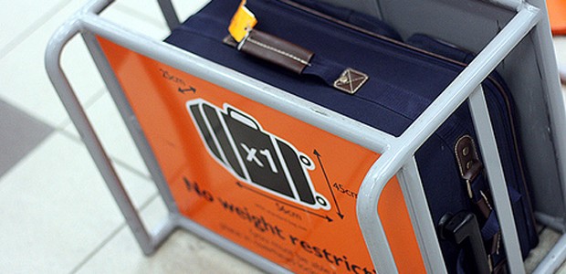 Messstation von Easyjet: Nicht zu viel mit an Bord nehmen.