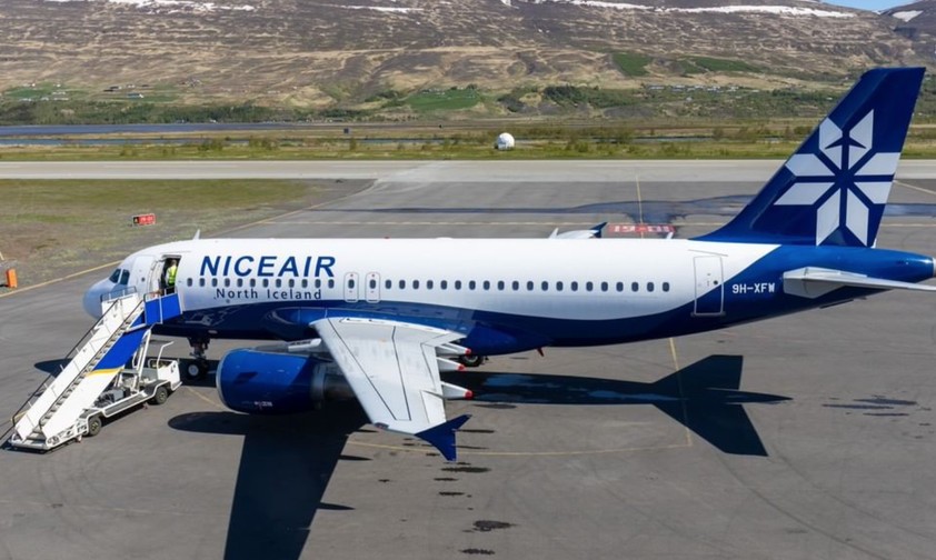 Airbus A319 von Niceair: Durfte keine Passagiere aus dem Vereinigten Königreich nach Island fliegen.