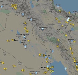 Iran und Irak: Etliche Airline meiden den Luftraum.