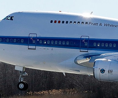 GTF Advantage: Das verbesserte Triebwerk wurde an einer Boeing 747 getestet.
