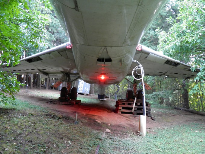 Die Maschine steht in einem Wald im Bundesstaat Oregon der USA.