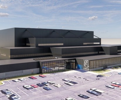Hoffnung auf Neukundschaft: Eine Animation des neuen Innovationszentrum von Cirrus Aircraft in Texas.
