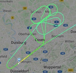 Turkish-Airlines-Flug TK1527 vom Istanbul Airport nach Düsseldorf.