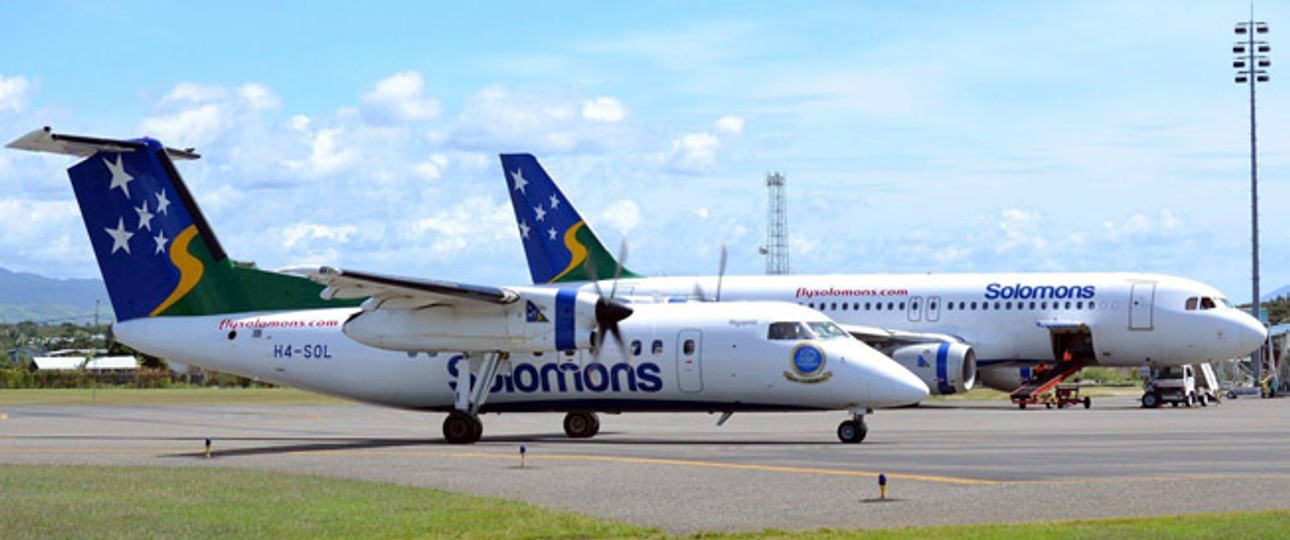 Flieger von Solomon Airlines: Für kurze Zeit blieb die Flotte am Boden.