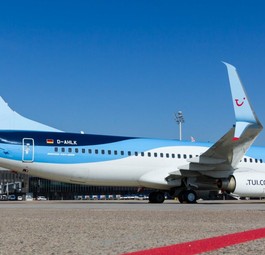 Eine Boeing 737-800 von Tuifly in Hannover: Zwei solcher Jets wurden beschädigt.