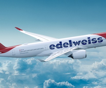 Airbus A350 von Edelweiss in neuer Bemalung. Ausgeliefert werden die sechs Flugzeuge in folgender Reihenfolge: HB-IHF, HB-IHC, HB-IHB, HB-IHA, HB-IHD und zuletzt HB-IHE.