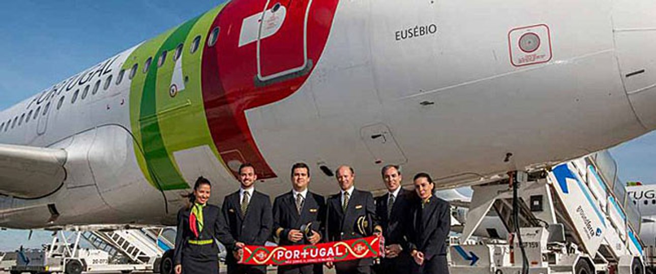 Der richtige Siegerflieger ist der A319 mit dem Kennzeichen CS-TTJ.  Das Flugzeug trägt den Taufnamen Eusébio.