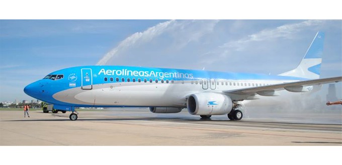 Boeing 737-800 in üblicher Lackierung von Aerolíneas Argentinas: So sehen die Flieger der Airline heute normalerweise aus.