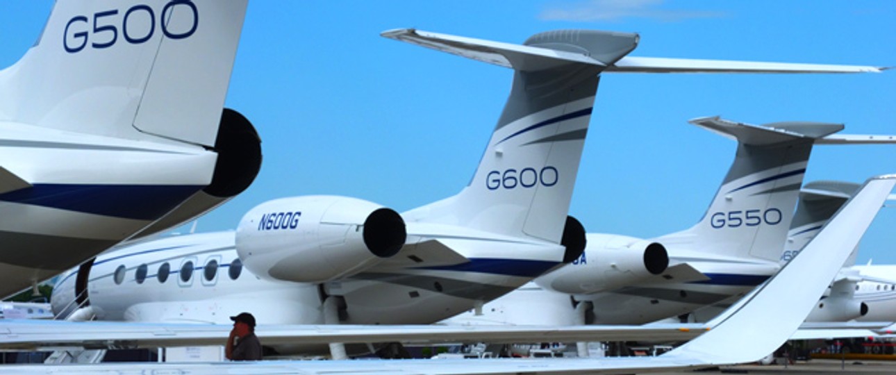 Gulfstream-Jets an der Ebace 2018 in Genf: G500 und G600 sind die beiden Neuen.