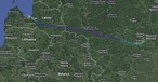 Der Flugverlauf: Flug RCH4555 war rund 1:15 Stunde unterwegs.