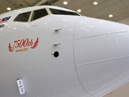 Kassenschlage Boeing 737: das 7500. Exemplar geht an Malindo Air