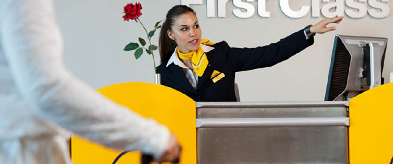 Schalter von Lufthansa: Kurze Zeit ging nichts mehr.